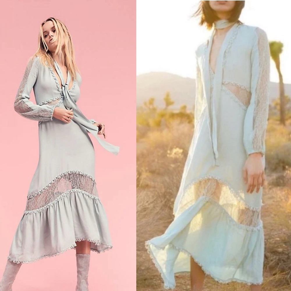 For Love & Lemons X Free People Lilou Midi Dress M NWT